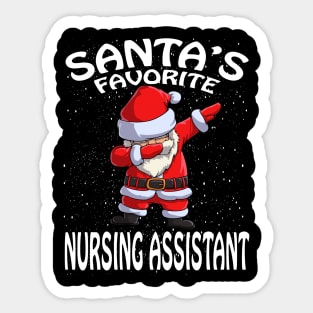 Santas Favorite Nursing Assistant Christmas Sticker